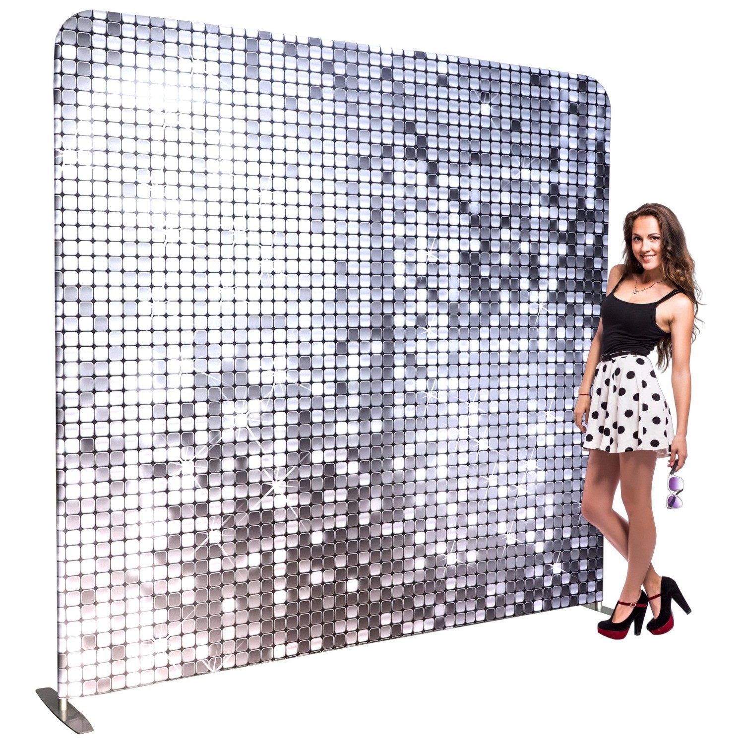 8Ft Photo Booth Stand Heavy-Duty Backdrop Stand Telescopic For Party Wedding