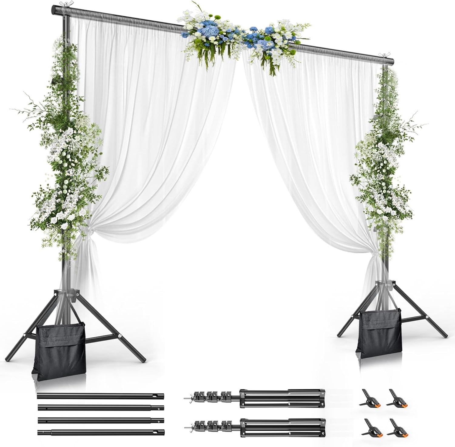 8.5 x 10 FT Photo Backdrop Stand Kit Adjustable Background Holder Support System