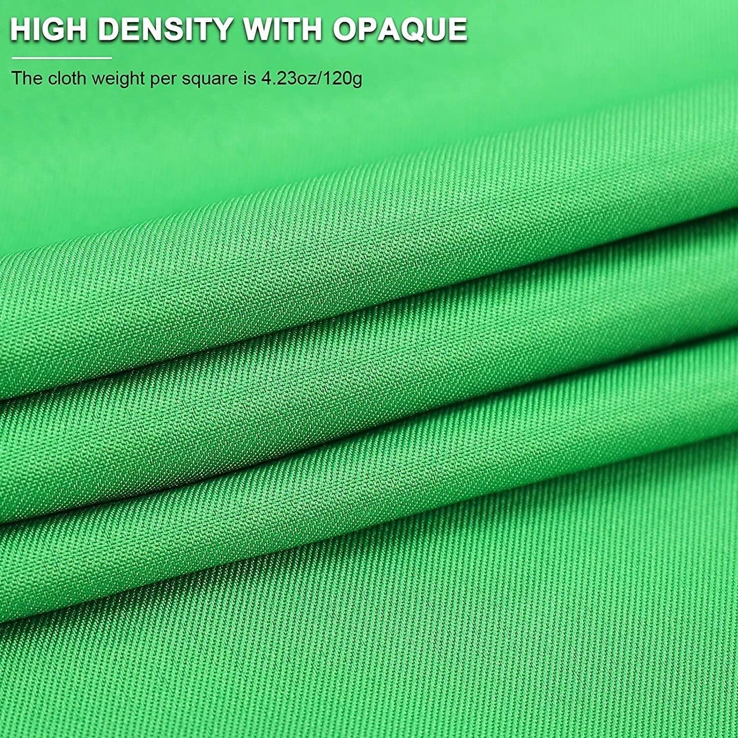 Wrinkle-Resistant 7 X 10 FT Green Screen for Portraits & Video Conferencing