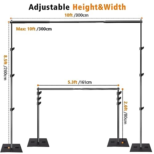 Photo Video Studio Photography 10 x 8.5ft Pipe and Drape Stand with 12 x10ft