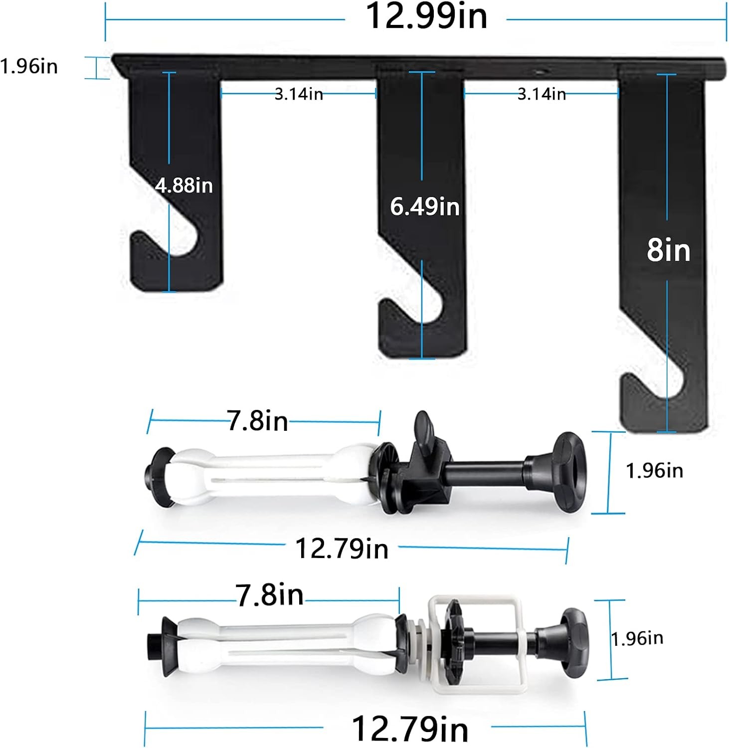 Photography Backdrop Wall Mount 3 Roller Support System Manual Photo Background