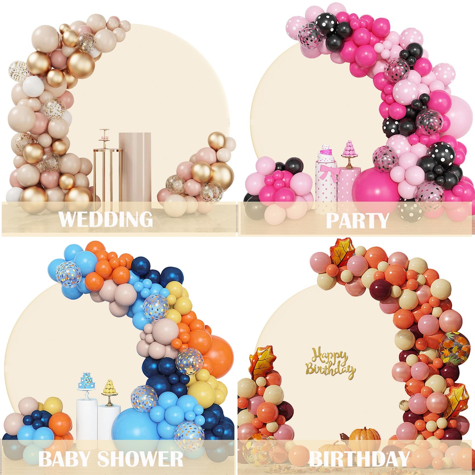 6.6FT Round Arch Backdrop Cover Spandex Fitted Stretchy Stand Covers Decoration