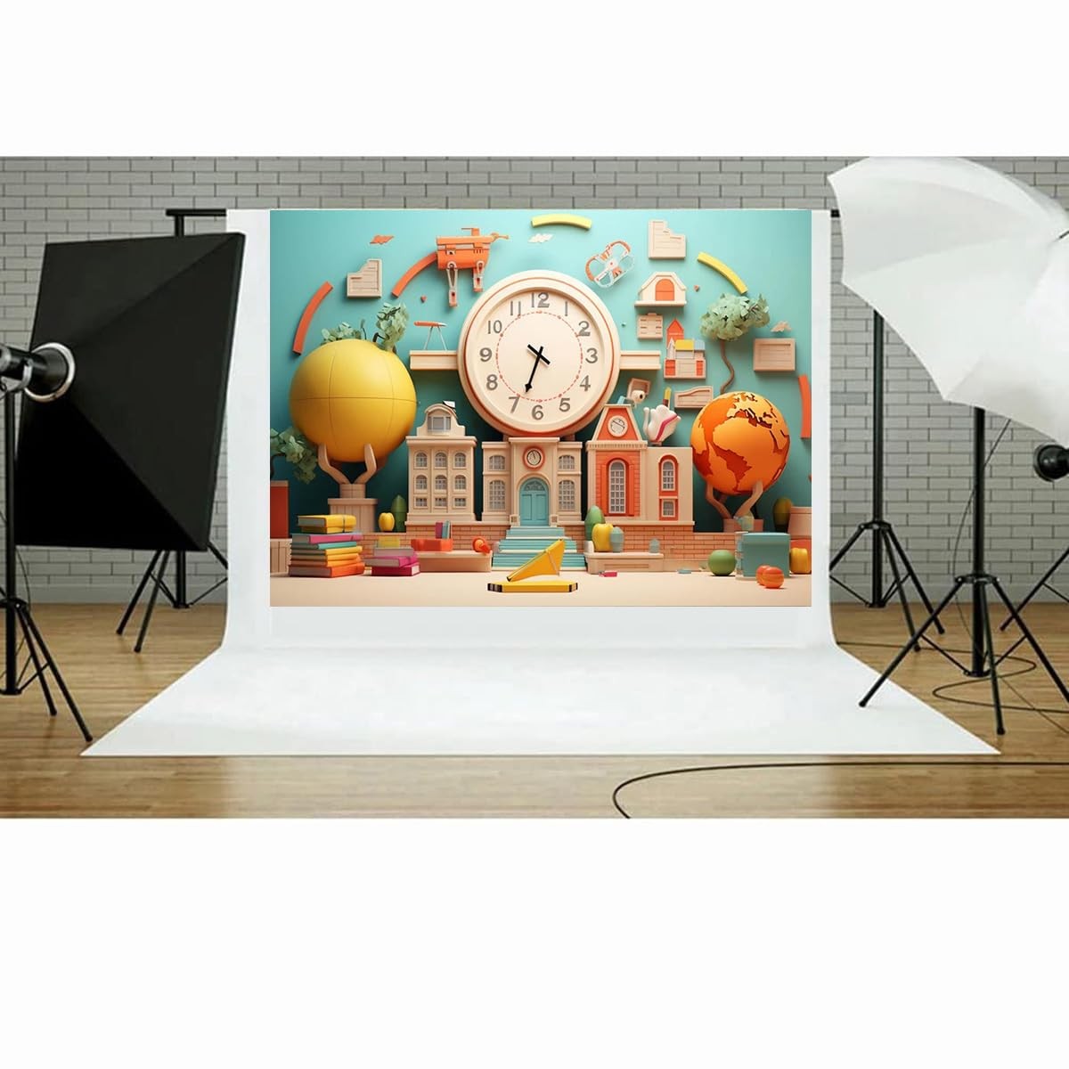 Back to School Photography Backdrop 7x5ft Kids Teacher Classroom Office Decor