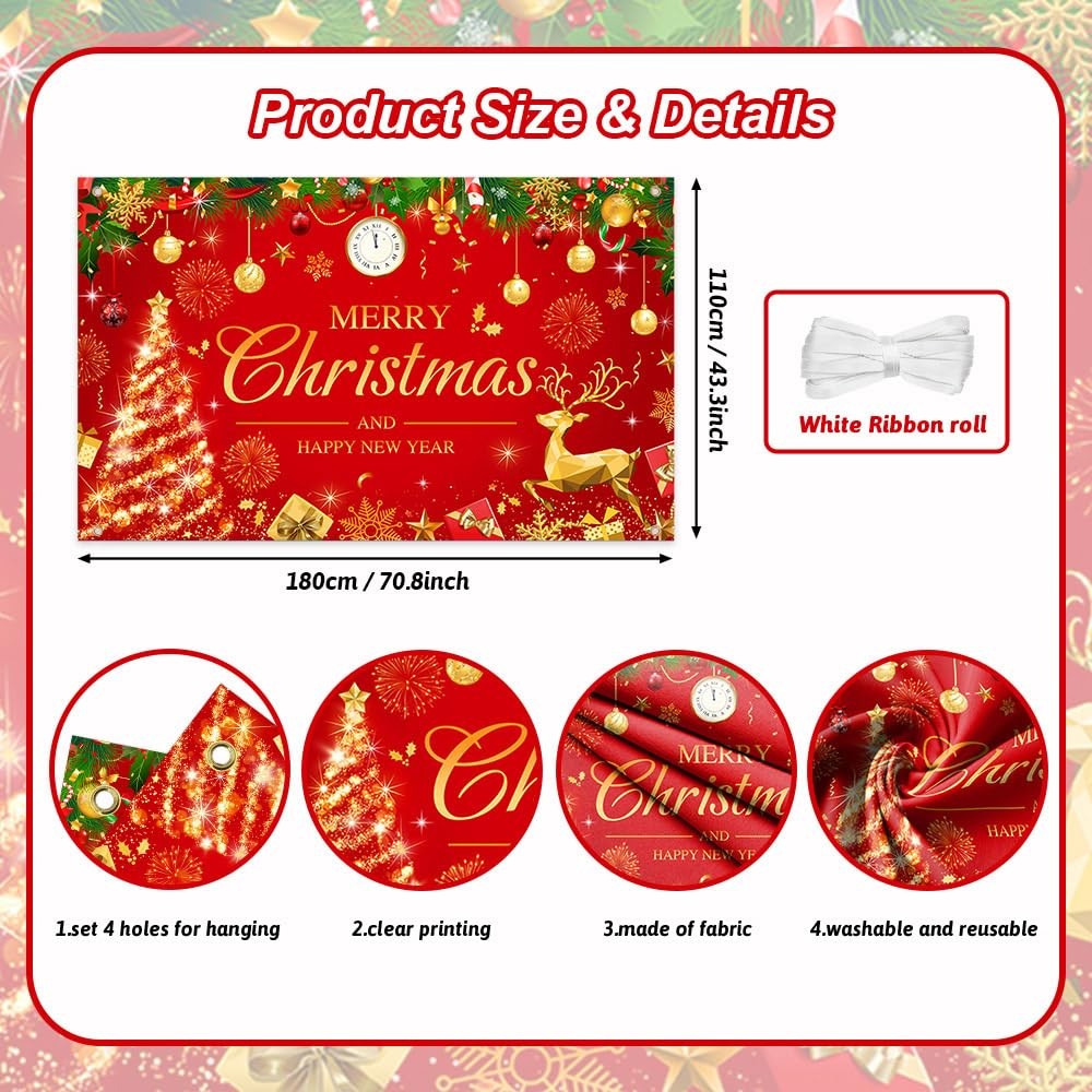 Merry Christmas Banner Decorations Merry Christmas and Happy New Year Banner Pho