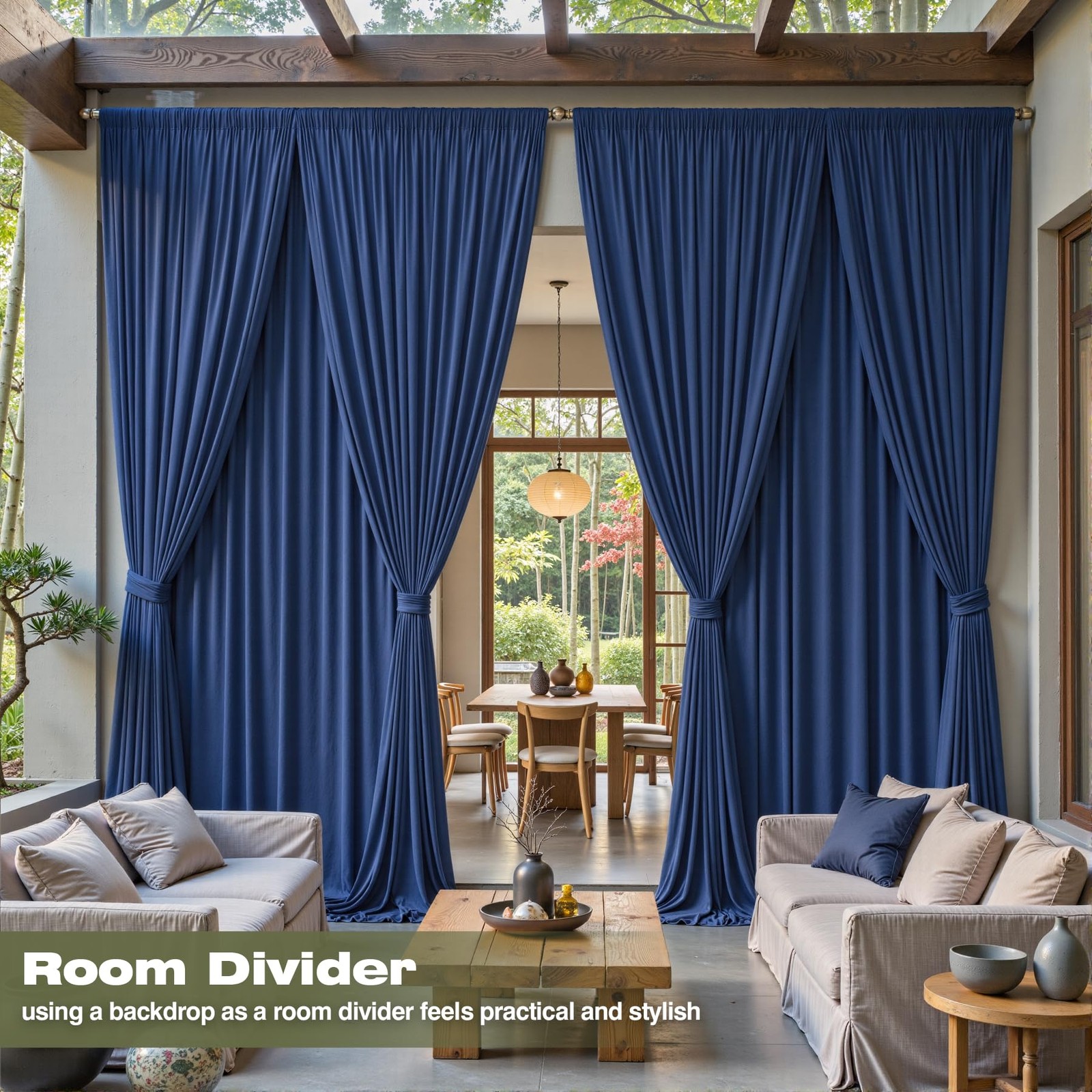 40x10ft Wrinkle Free Navy Blue Backdrop W4 x H10′(10 Panels),