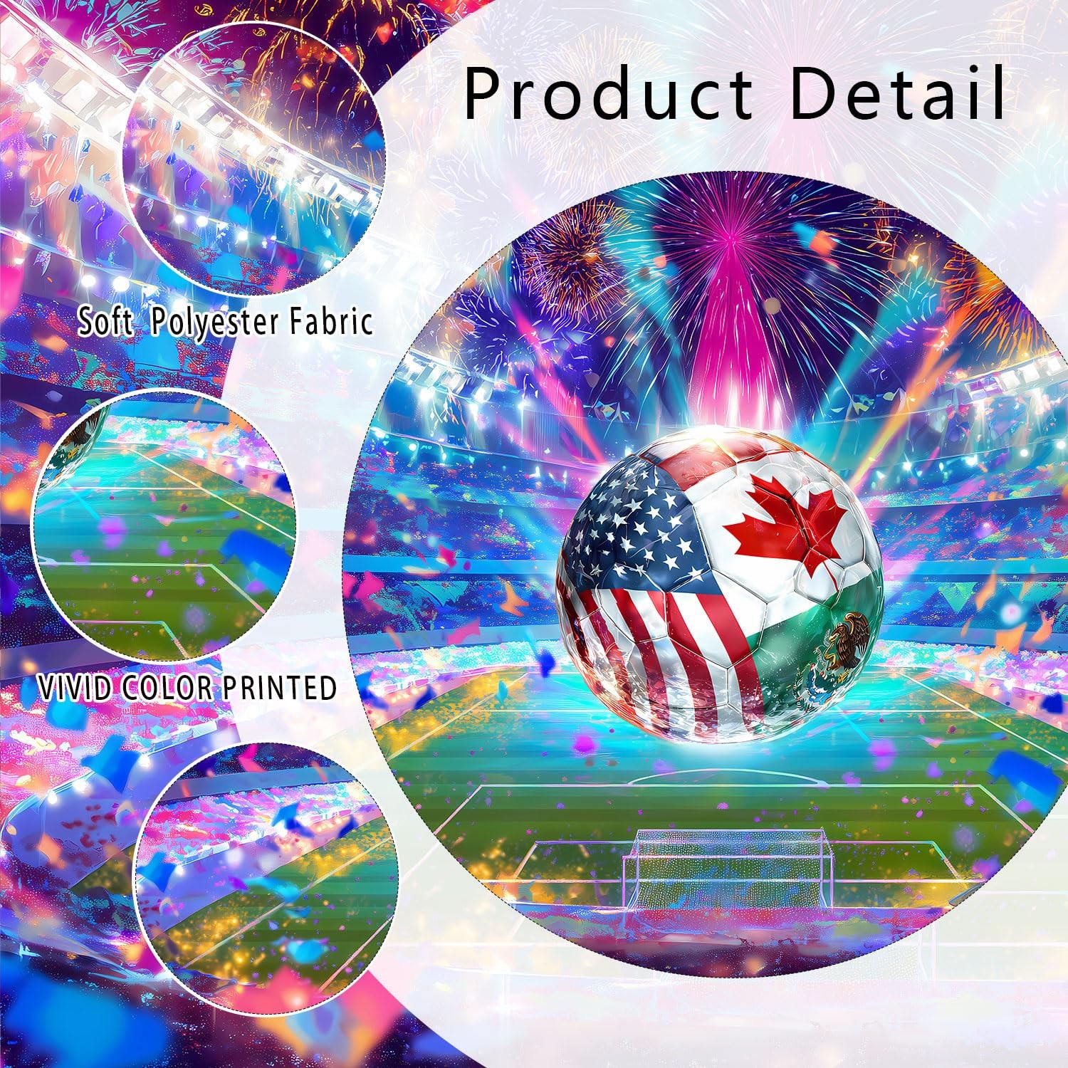 World Soccer Cup Photography Banner Backdrop, 2026 Football Trophy Match Spor…