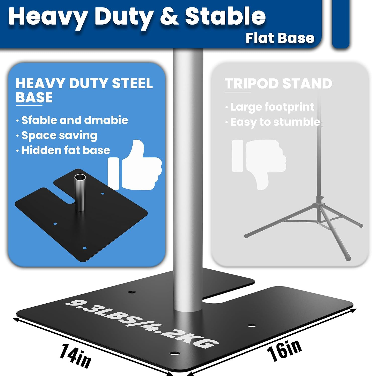 Heavy Duty Backdrop Stand, Adjustable Metal Pipe and Drape Stand for Photography