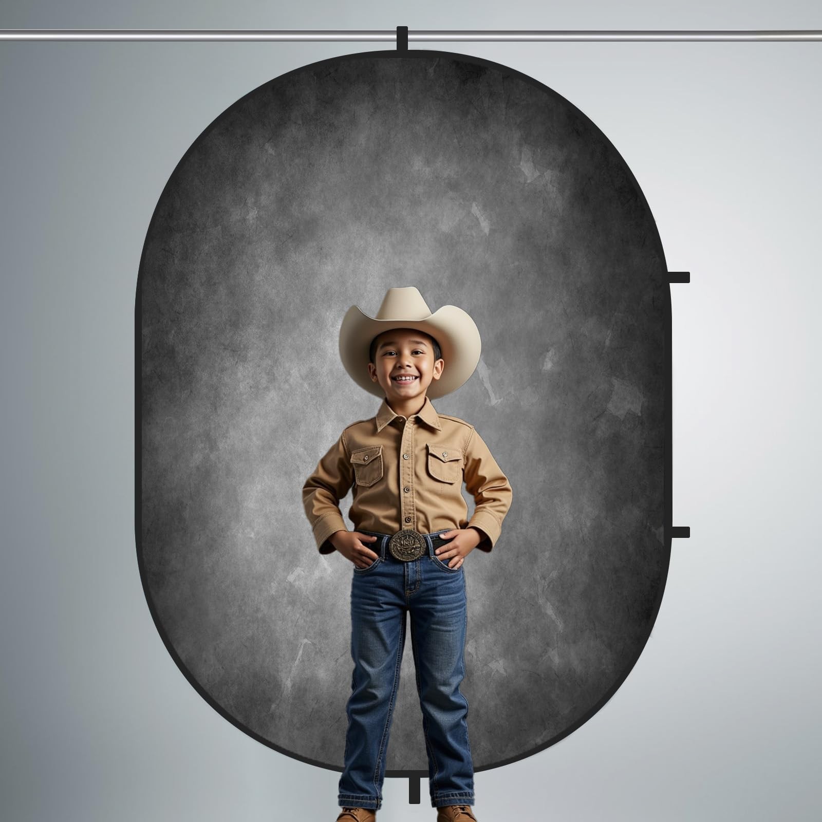 Kate 5×6.5ft Collapsible Backdrop Pop Up Photo Backdrops Grey 5×6.5ft, CB02