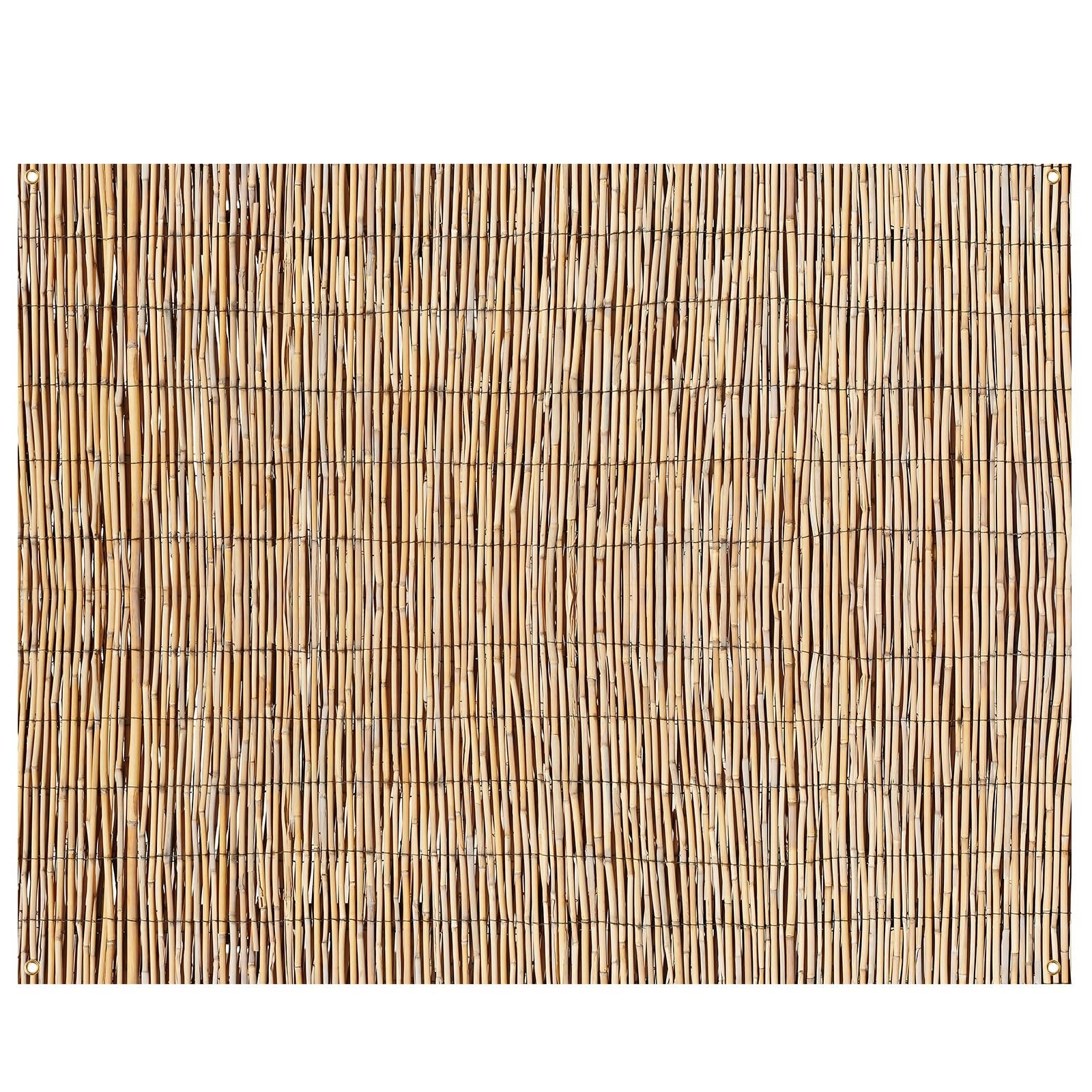 Barydat Hawaiian Beach Reed Backdrop Aloha Luau Party Tiki 10 x 8ft, natural
