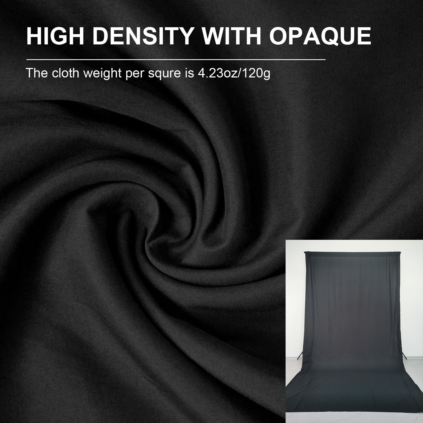 6x9Ft Green Screen Backdrop Photography Background Curtain for Video Streaming