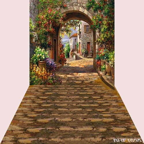 10’x20′ CP Spring Arch Lane Scenic Microfiber Fabric background backdrop BHF1695