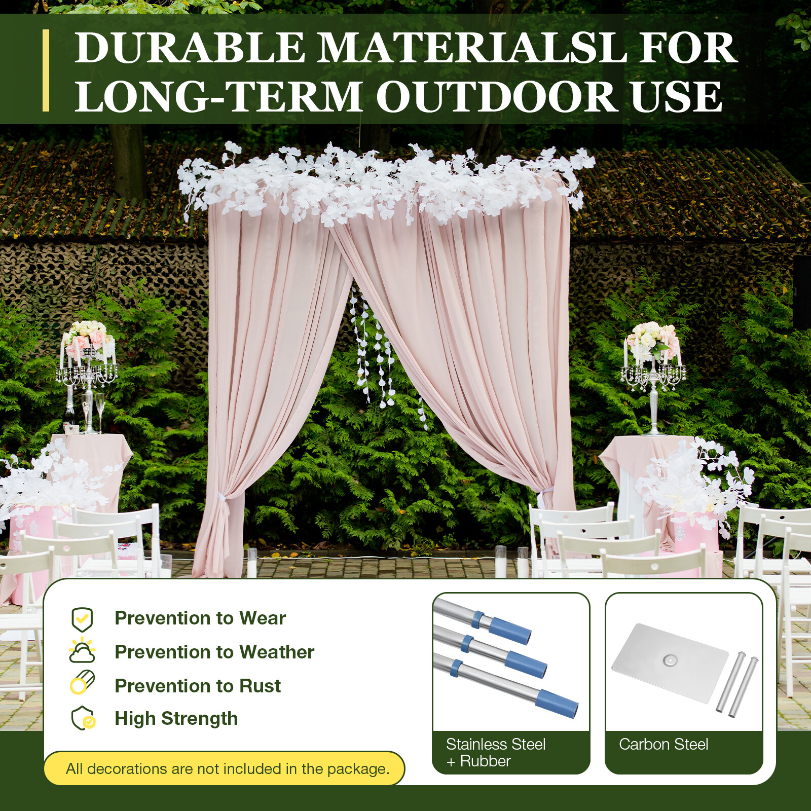 10FT Heavy Duty Backdrop Stand Kit Background Photography Stainless Steel