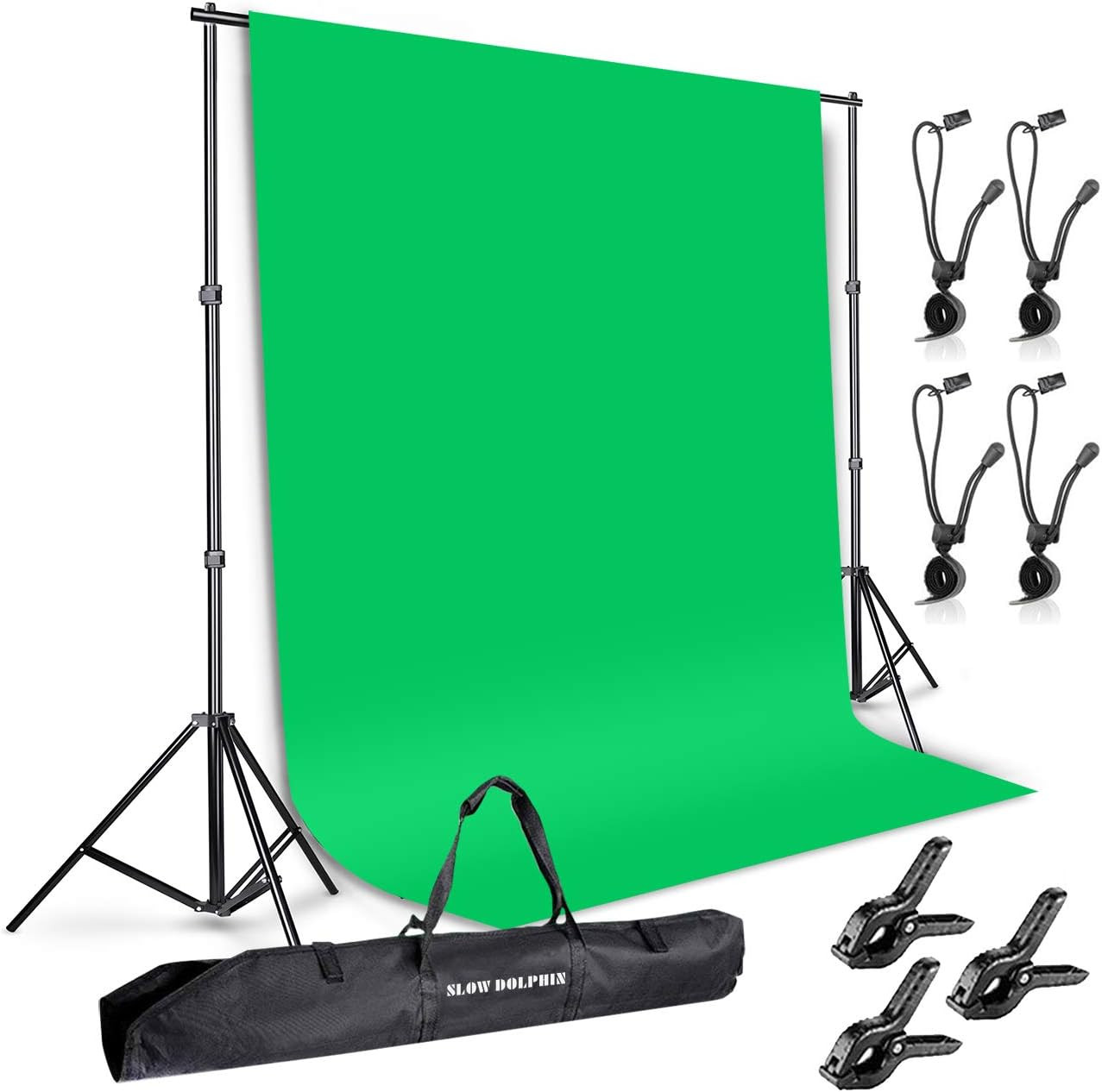 Photo Background Support System with Backdrop Stand Kit, 100% Pure Muslin 6.5 Ft
