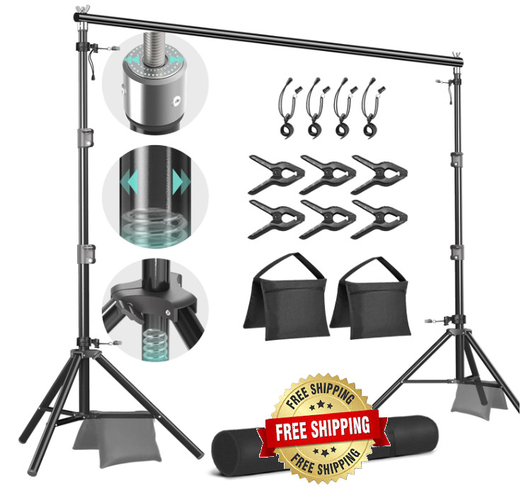 Soporte De Telon De Fondo Para Fiestas Estudio Fotografia 10.1 x 8 ft Ajustable