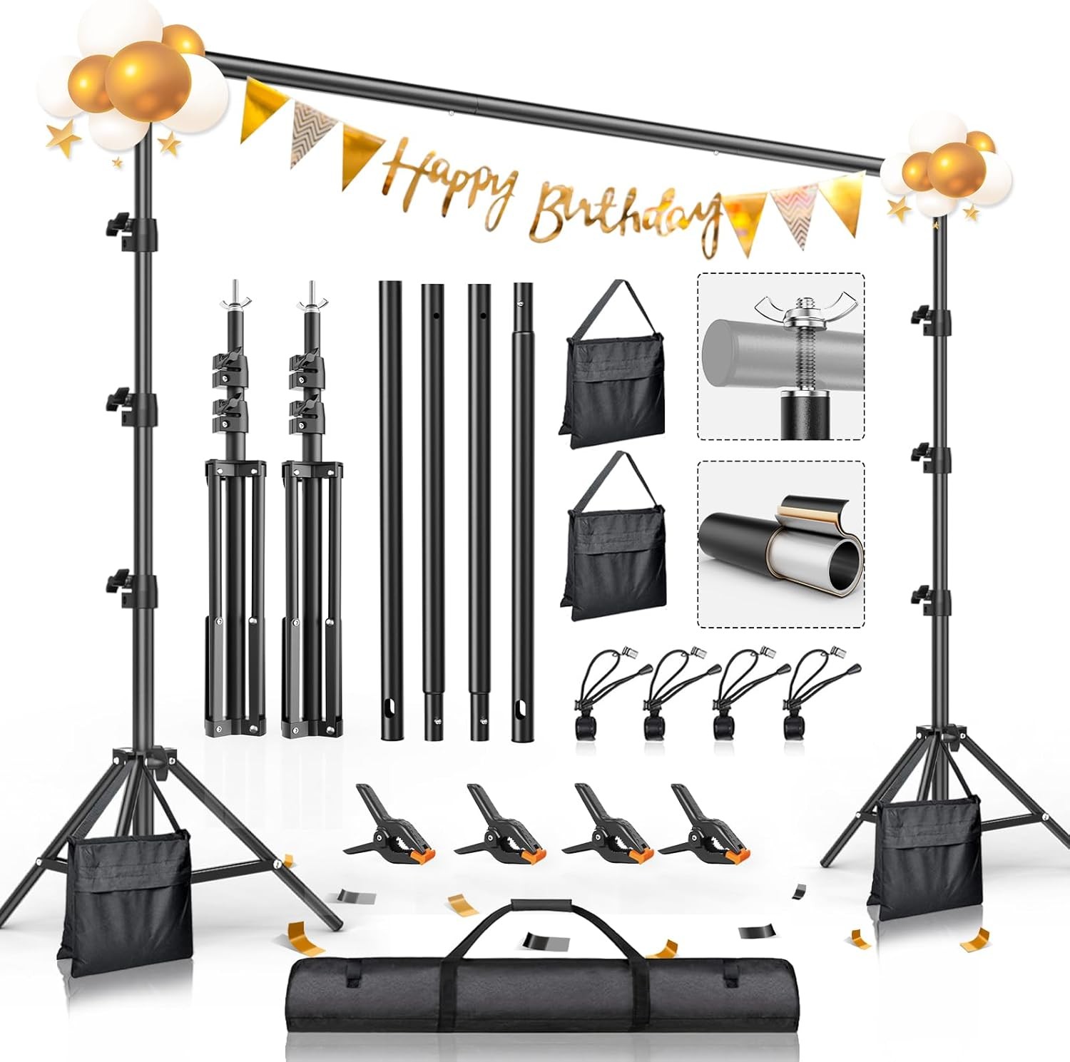 8.5 x 10 FT Photo Backdrop Stand Kit Adjustable Background Holder Support System
