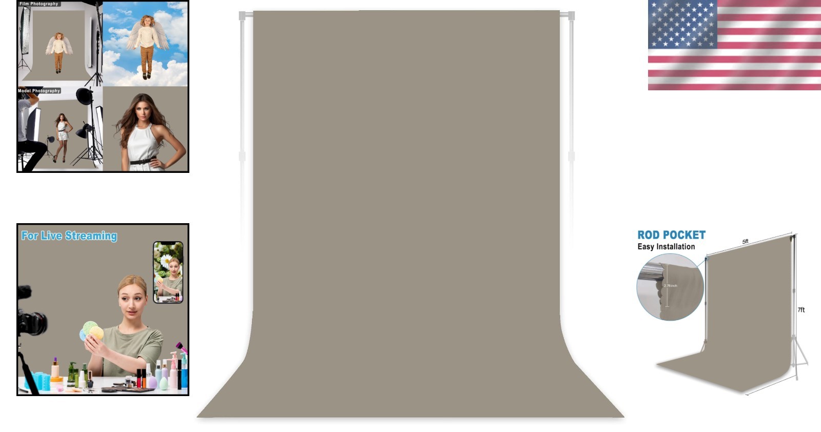 Versatile Grey Backdrop for Product Photography