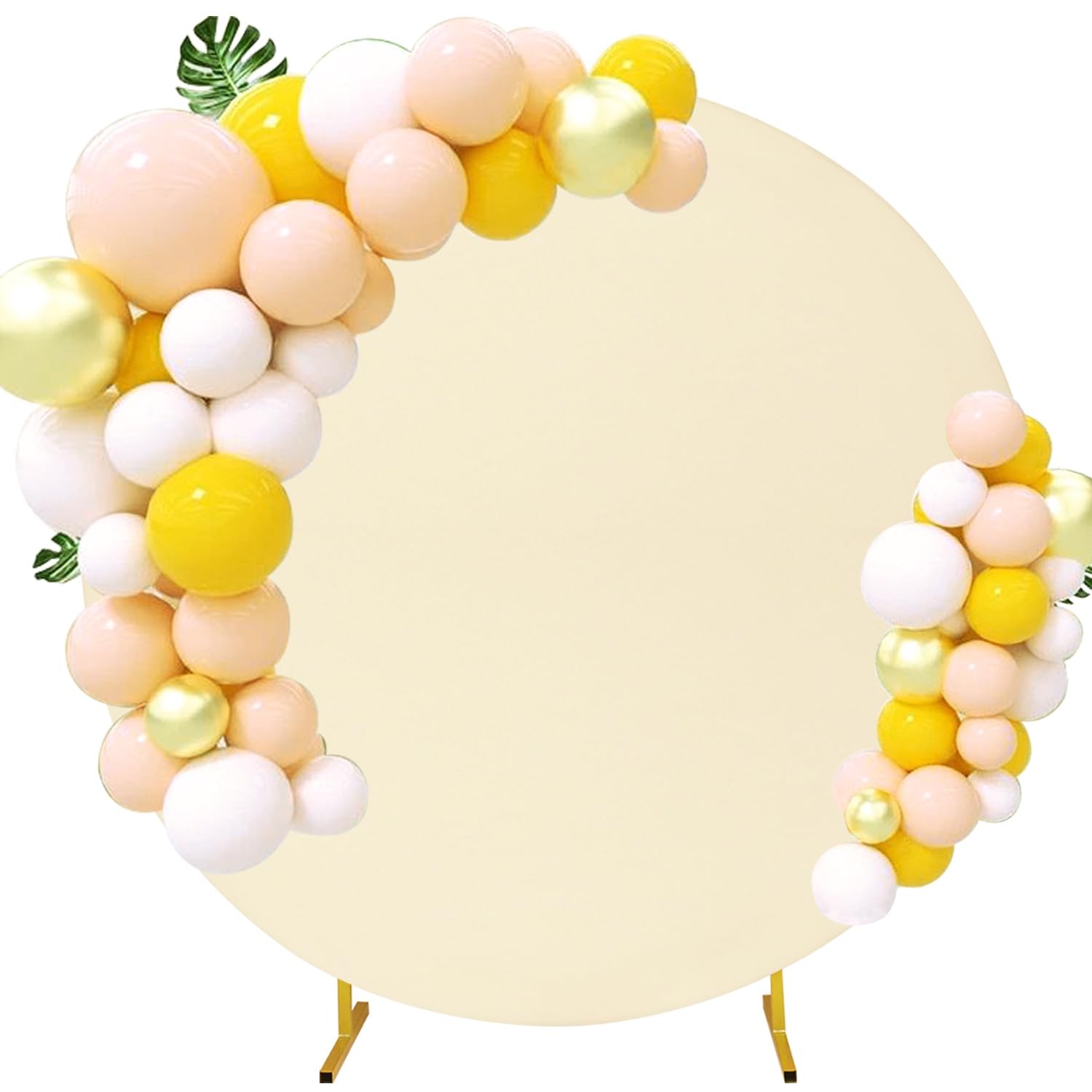6.6FT Round Wedding Arch Cover for 6.6FT Circle Arch Stand, Thick Polyester F…