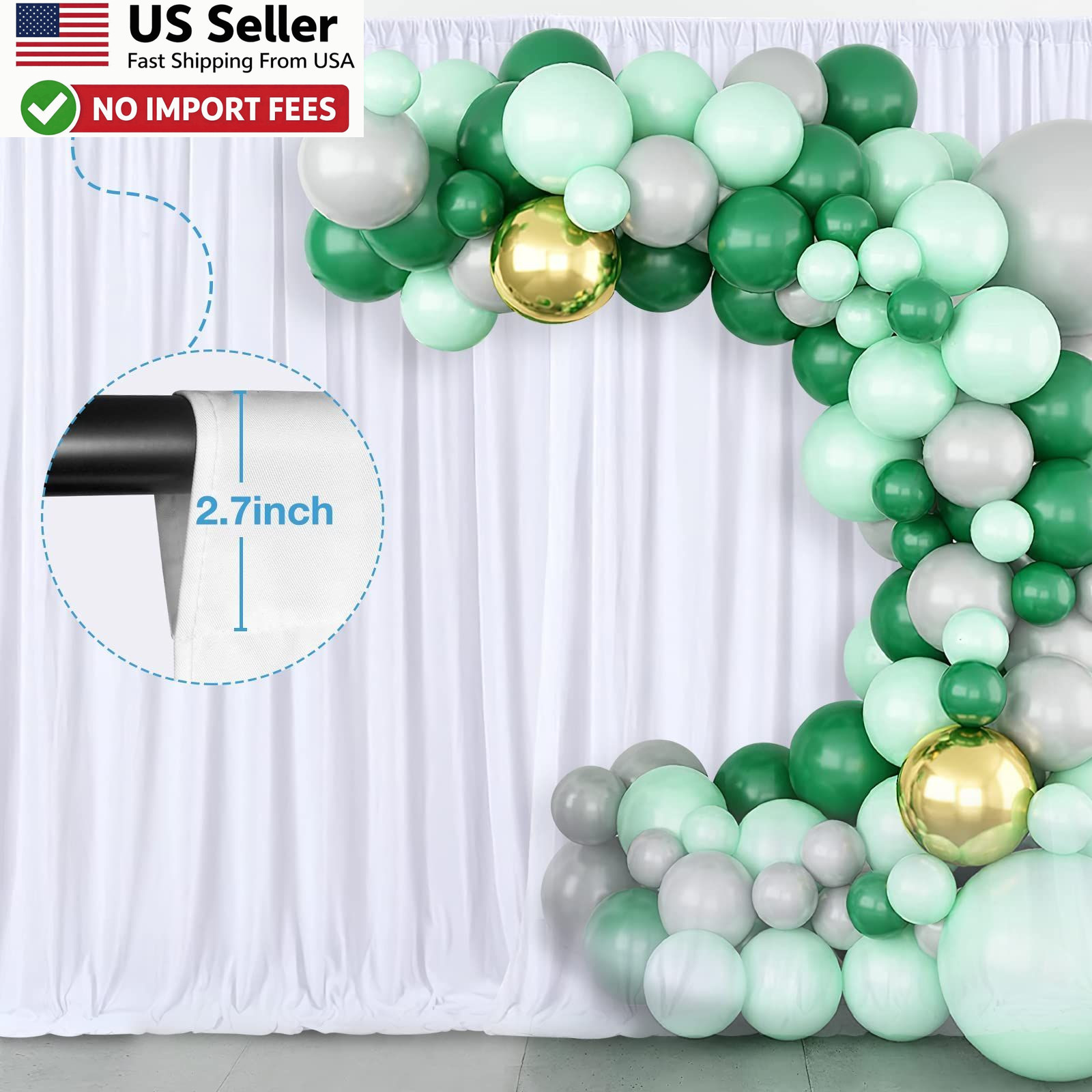 Aimosen 10×10 FT White Backdrop Background Photography Portrait Studio FROM USA