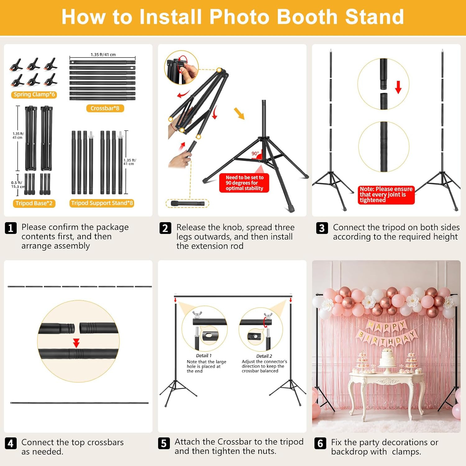 Backdrop Stand 10X7Ft(Wxh)- 7 Widths Photo Studio Adjustable Background Stand Su