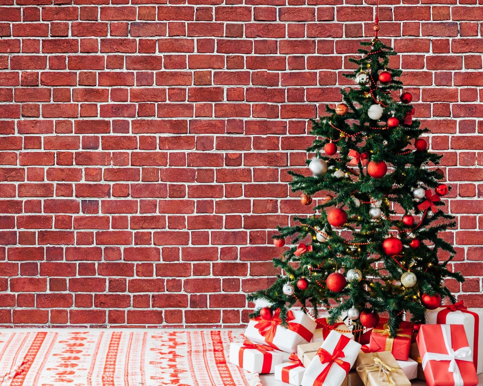 10 x 8 ft Brick Wall Backdrop for Photoshoot Polyester Fabric Red Brick Backd…