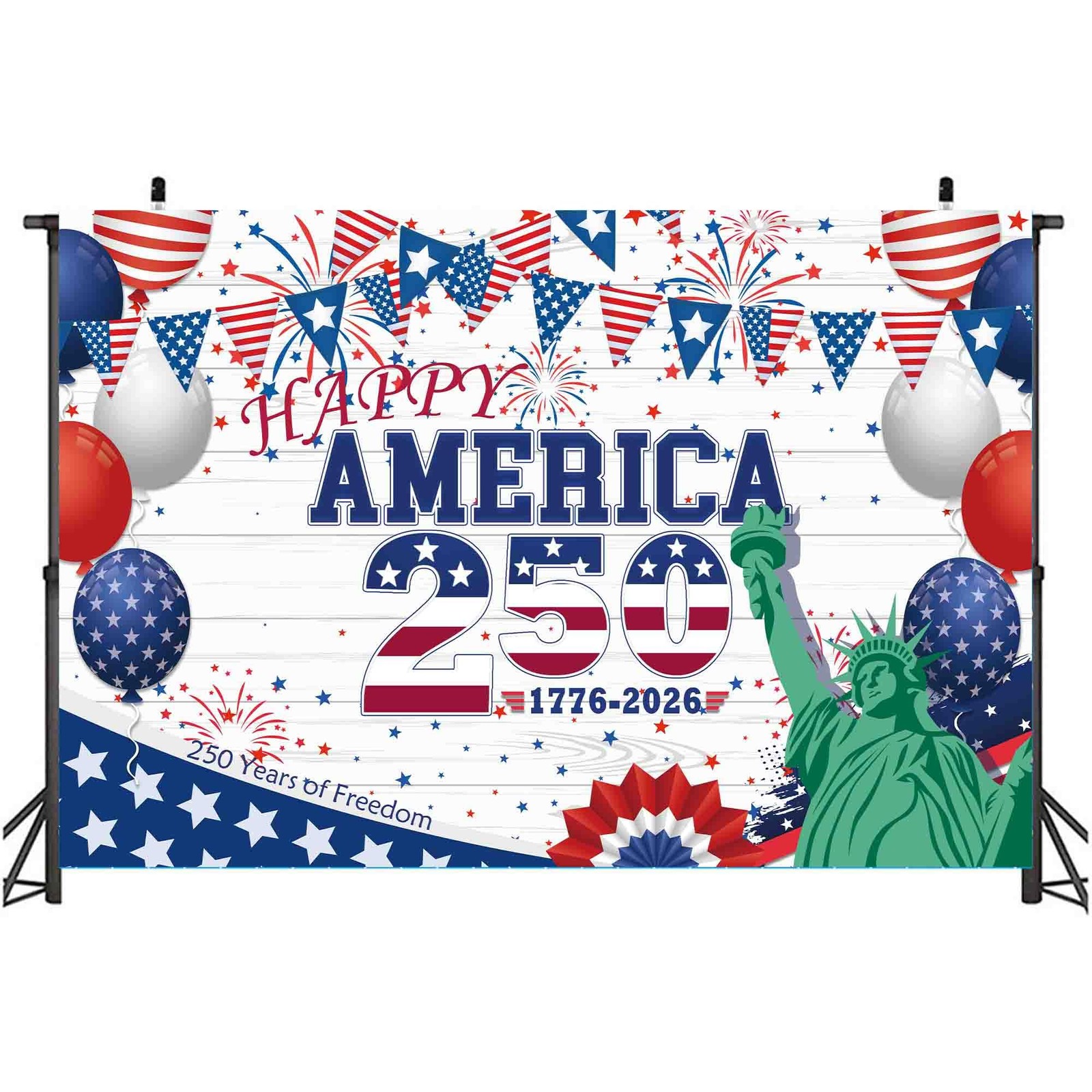 IRCOR America 250 Backdrop America 250 Decorations 4th of July 250th Annivers…