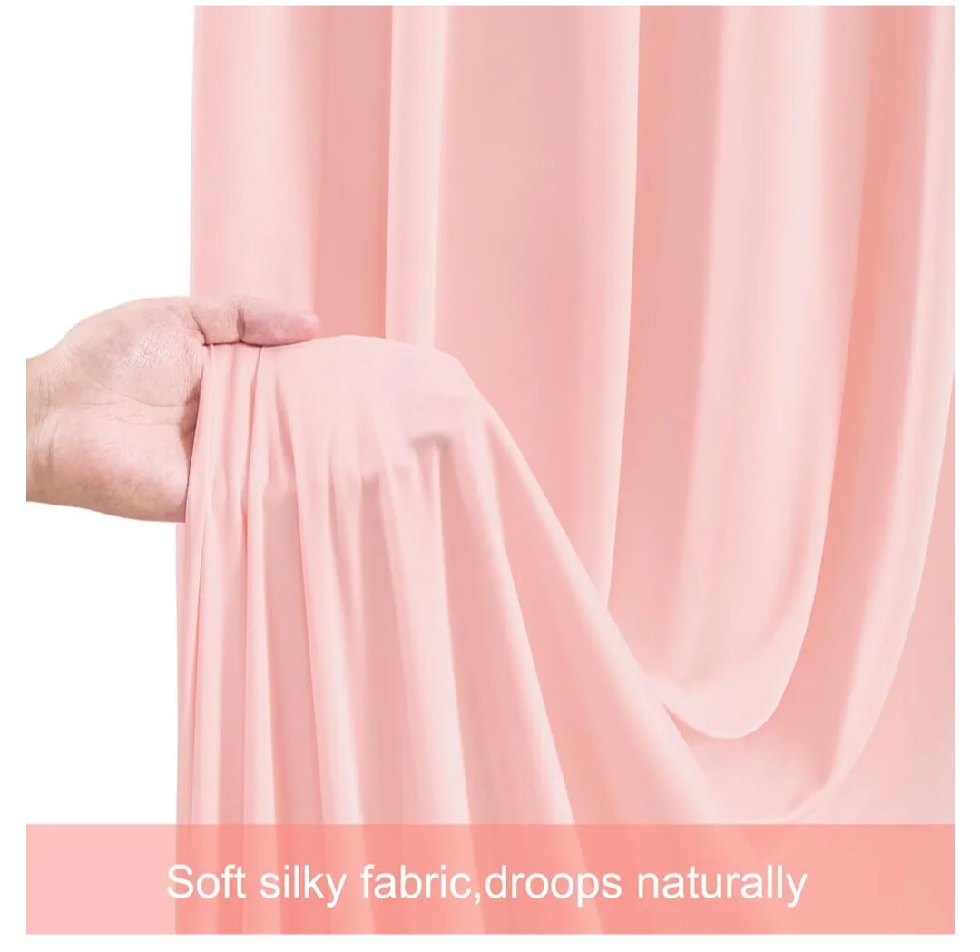 20ft x 15ft Blush Pink Wrinkle Free Backdrop Curtains Wedding Party Backdrop B22