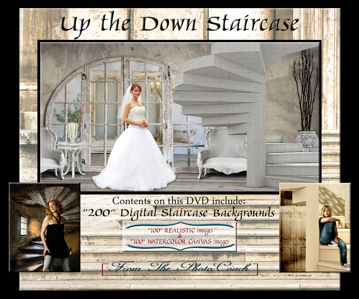 Digital Backdrops Photography Backgrounds A Best Seller Stair Case Collection 1L