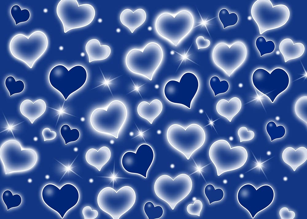 Royal Blue Early 2000s Heart Photo Backdrop 10x8FT Glitter Love Heart Congrat…