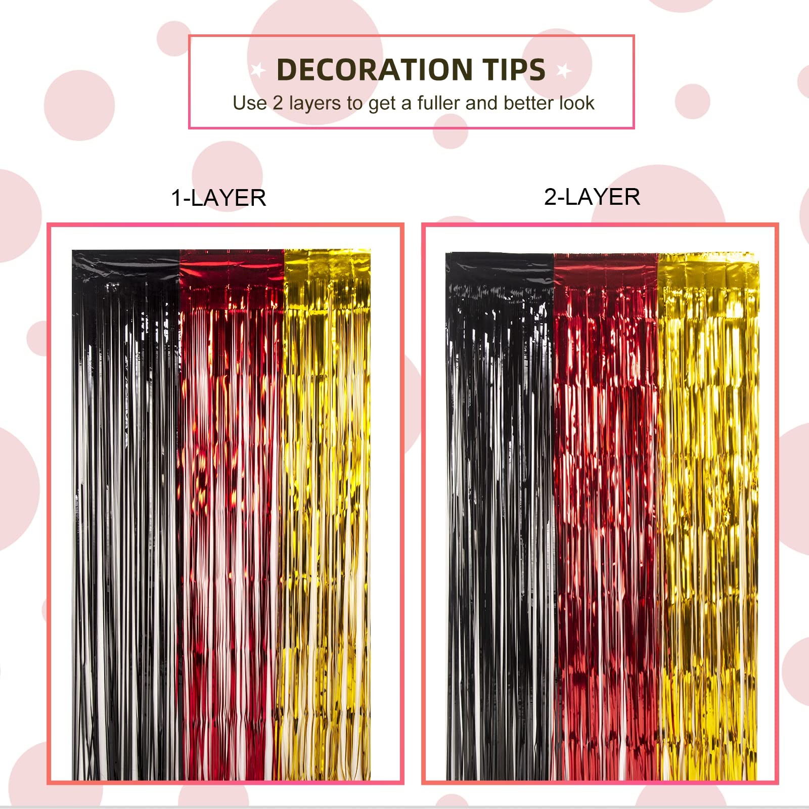 Cartoon Mouse Birthday Party Supplies | Tinsel Foil Fringe Curtains & Props