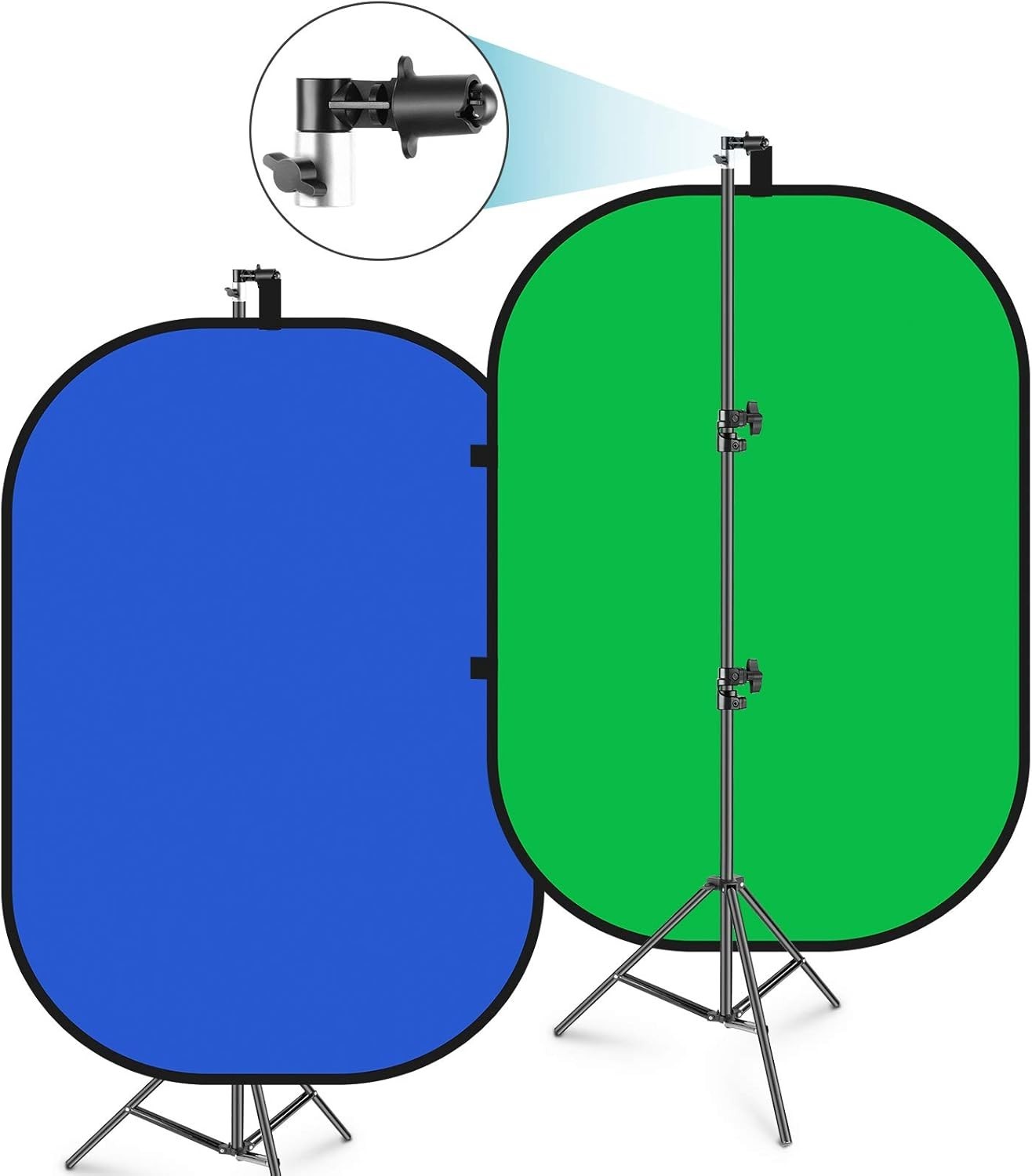 Versatile 5x7ft Green & Blue Reversible Backdrop – Ideal for Photography & Video