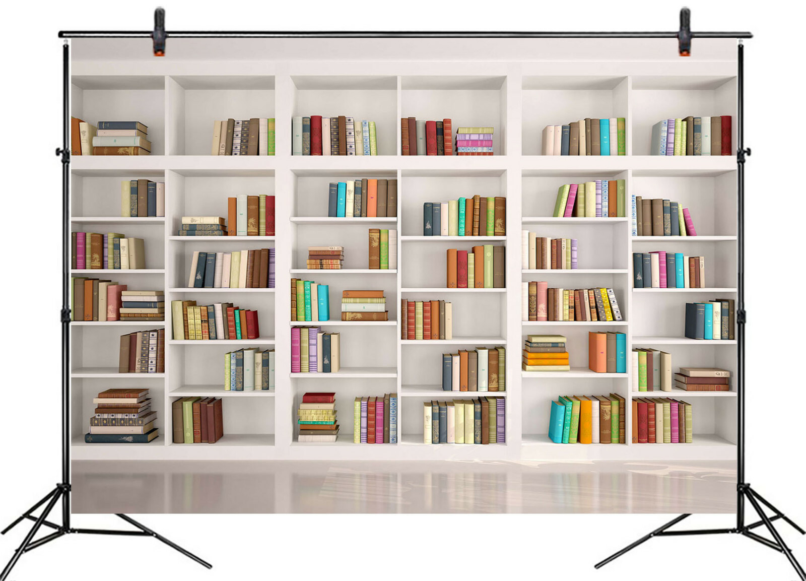 Bookshelf Office Library Video Conference Photography Background Vinyl Backdrop