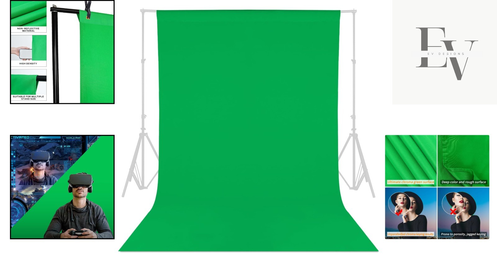 Durable 10ft x 12ft Green Screen Backdrop – Ideal for All Photography Needs