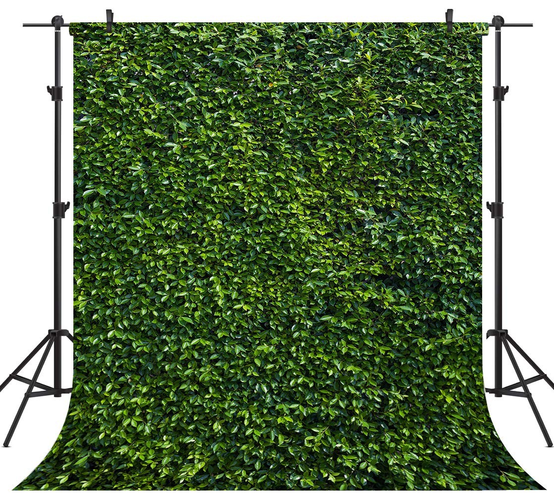 8X8FT Green Leaves Photography Backdrop Vertical Texture Birthday Background