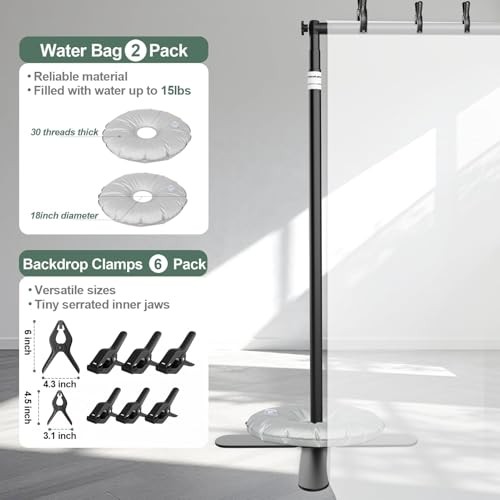 Pipe and Drape Backdrop Stand Kit 10x10ft, Heavy Duty Back Drop 10×10FT