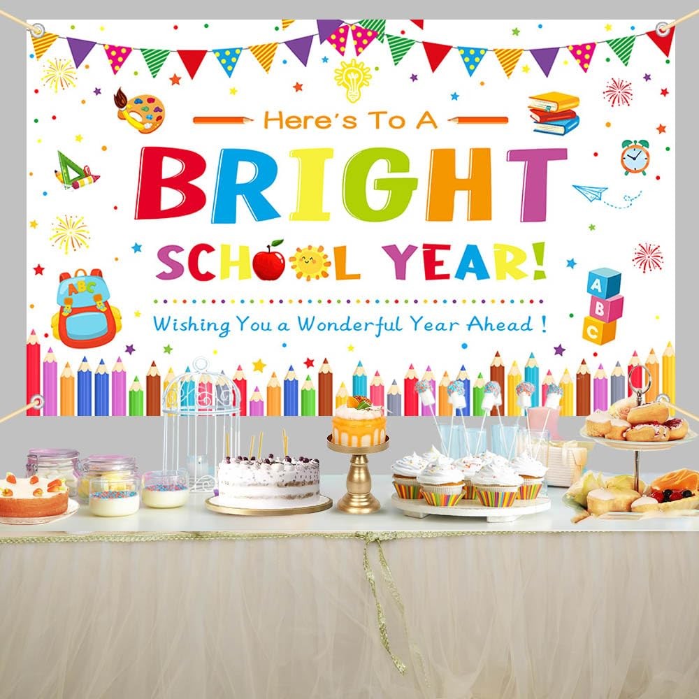 AIBIIN Back to School Photography Backdrop Black 70.8×43.3in Polyester