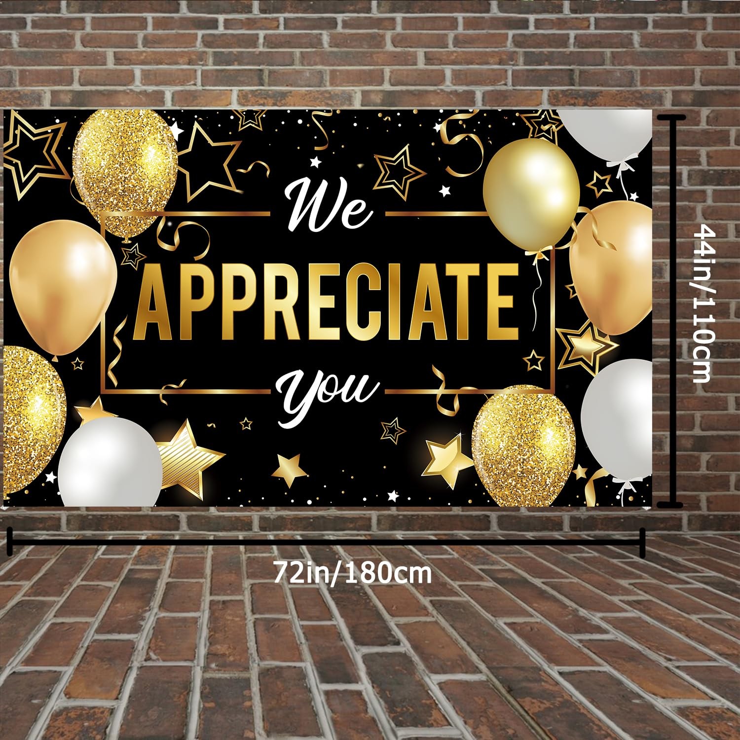 We Appreciate You Banner Backdrop, Employee Appreciation Decorations, Thank You