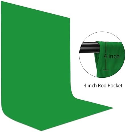 UTEBIT 5×6.5ft Green Screen Backdrop, Photography Backdrop Chroma Key Small | Gr