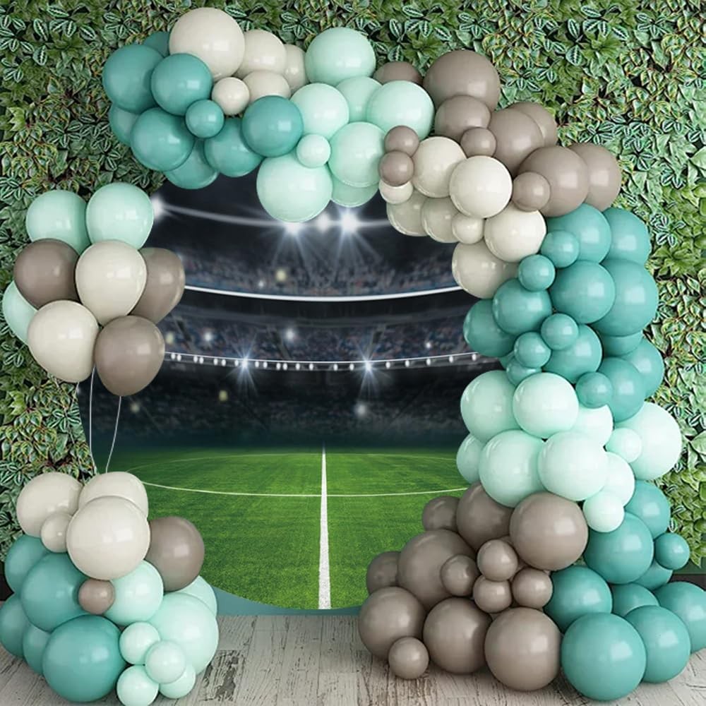 Football Field Round Backdrop Cover Auditorium Light Football Stadium Photogr…