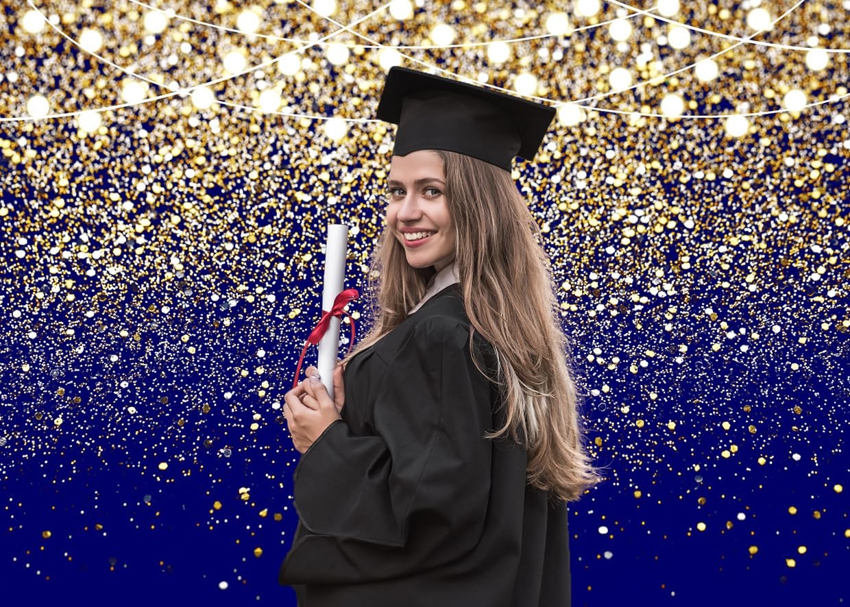 10x8ft Royal Blue Backdrop for Party Graduation Photo Backdrop Birthday Weddi…