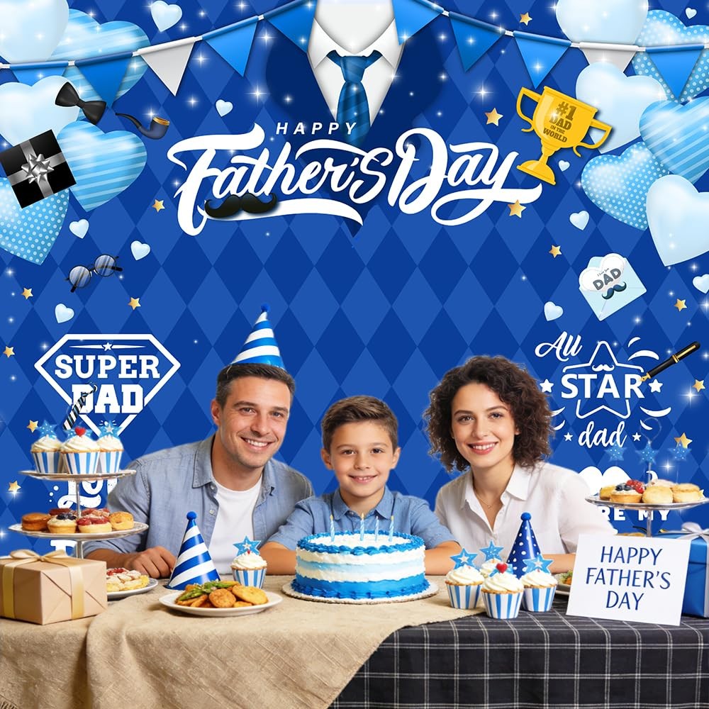 Happy Fathers Day Banner Large Fathers Day Decorations Backdrop for Photography