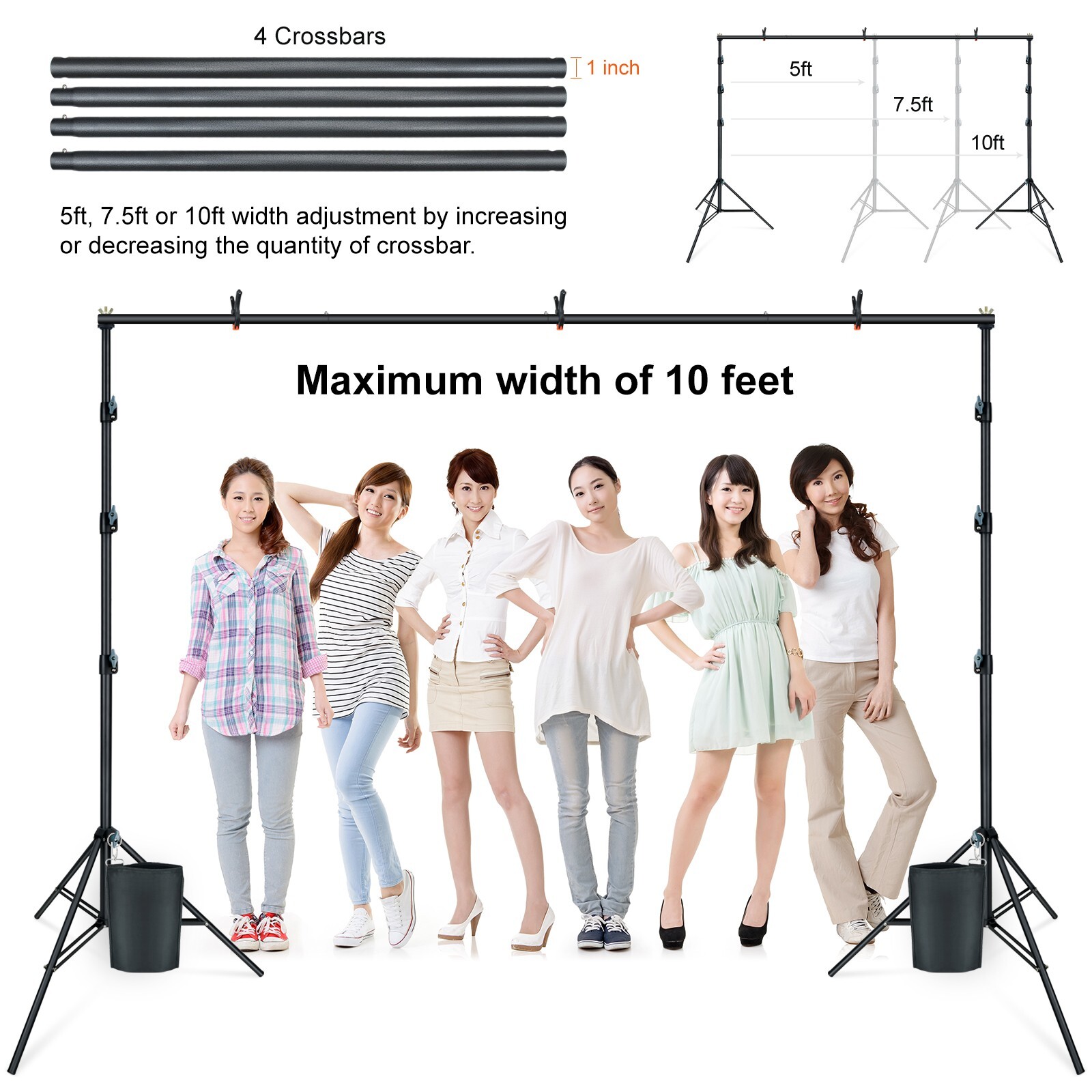 LINCO 9x10ft Photography Photo Backdrop Stand Background Support System 4154