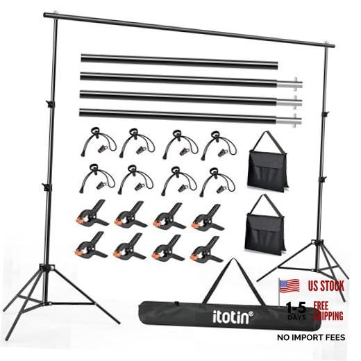 Backdrop Stand Photo Studio Background Stand Support System 10x7ft(WxH)