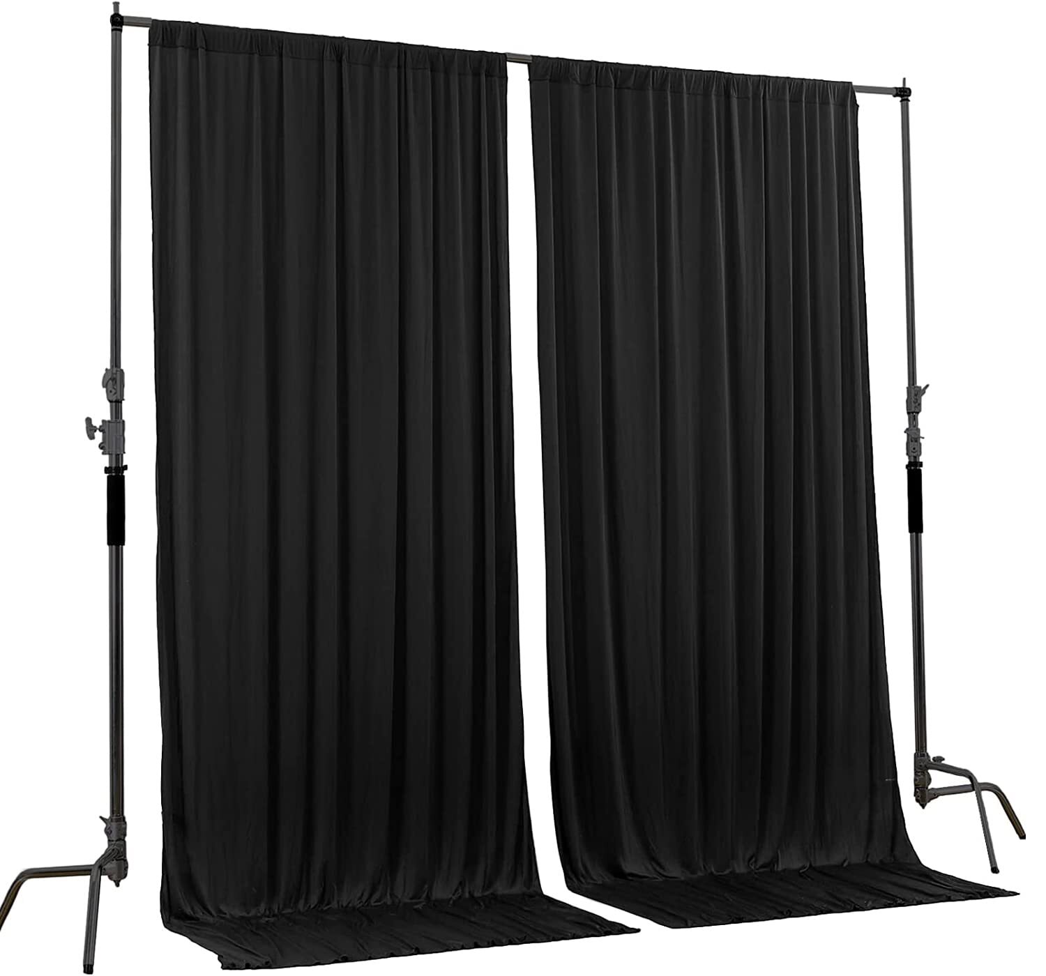 10 FEET WIDE X 12 FEET LONG POLYESTER BACKDROP DRAPES CURTAINS PANELS WITH ROD P
