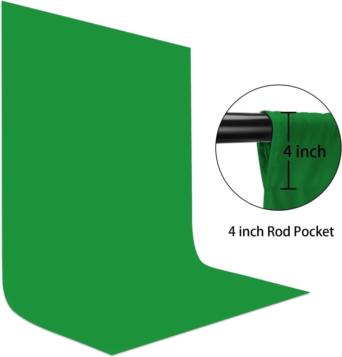 Green Screen Backdrop, 5×6.5ft Greenscreen Background for Photoshoot, Small Gr