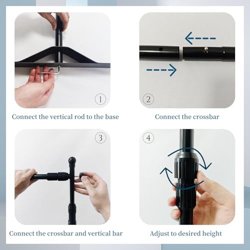 Backdrop Stand 10x8ft(WxH), Portable Photo Studio Background Stand Support Kit