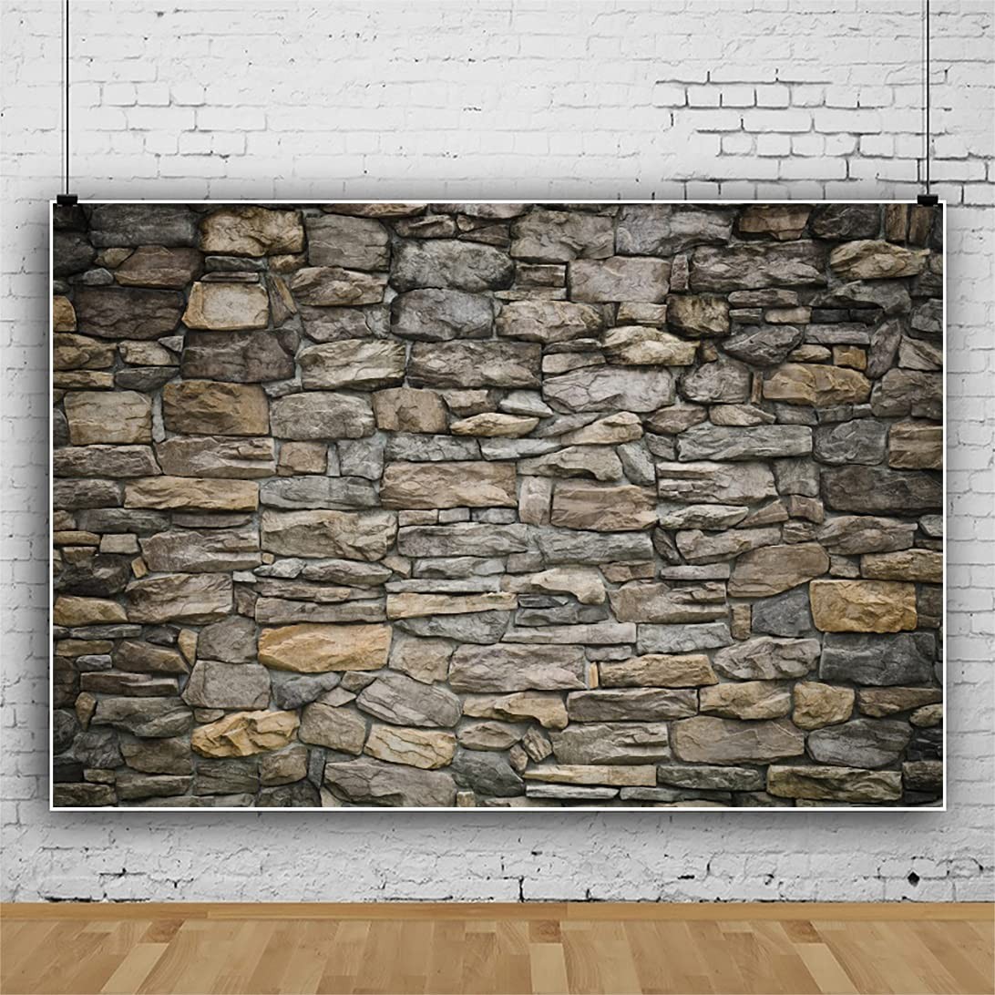 Yeele 12x8ft Rock Stone Wall Backdrop Countryside Vintage Rustic Rock Stones …