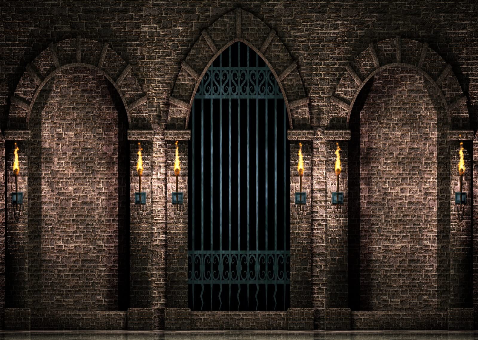 BELECO 7x5ft Fabric Gothic Castle Photography Backdrop Ancient 7x5FT, A11241