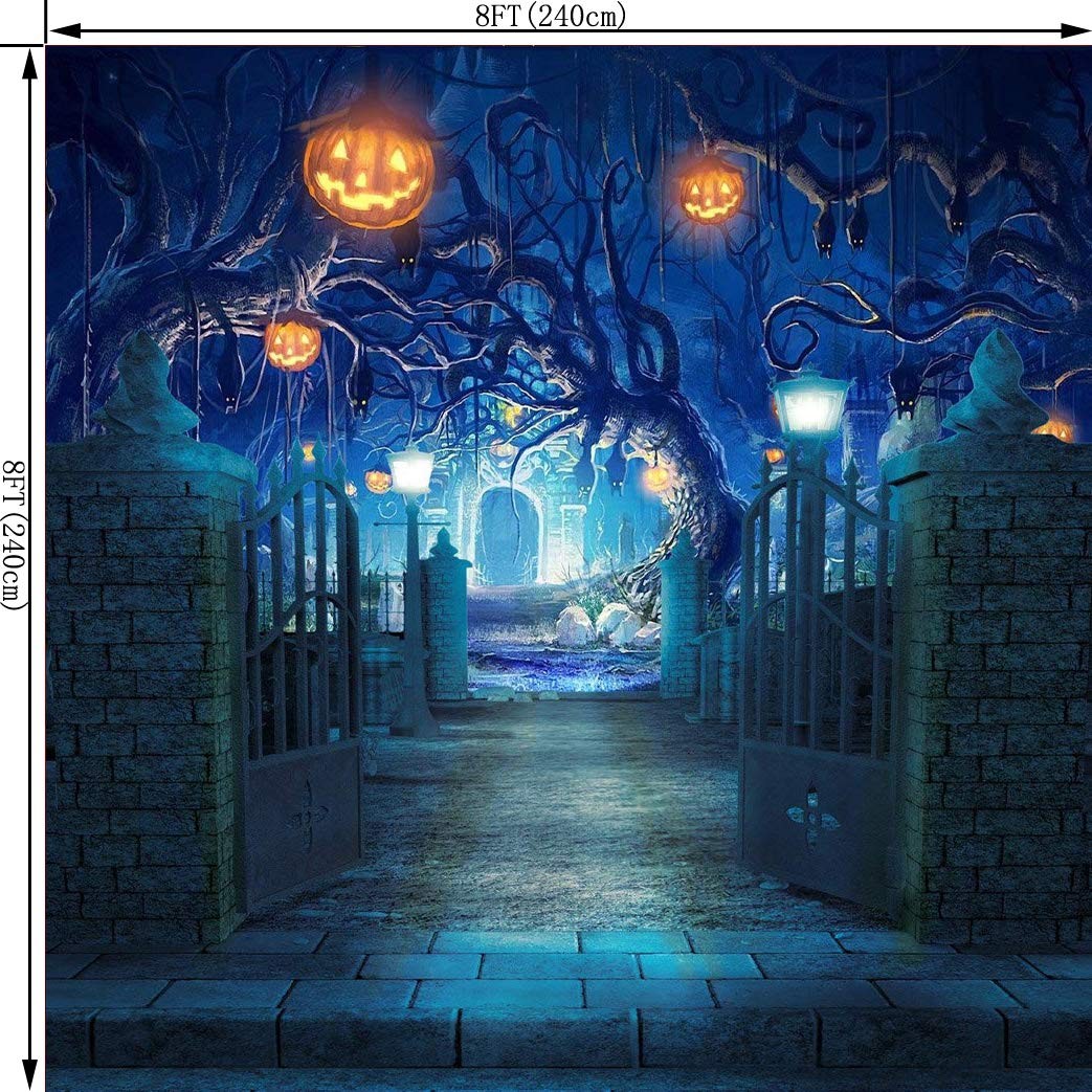 8×8 FT Halloween Theme Pictorial Cloth Seamless Photography Backdrop Studio