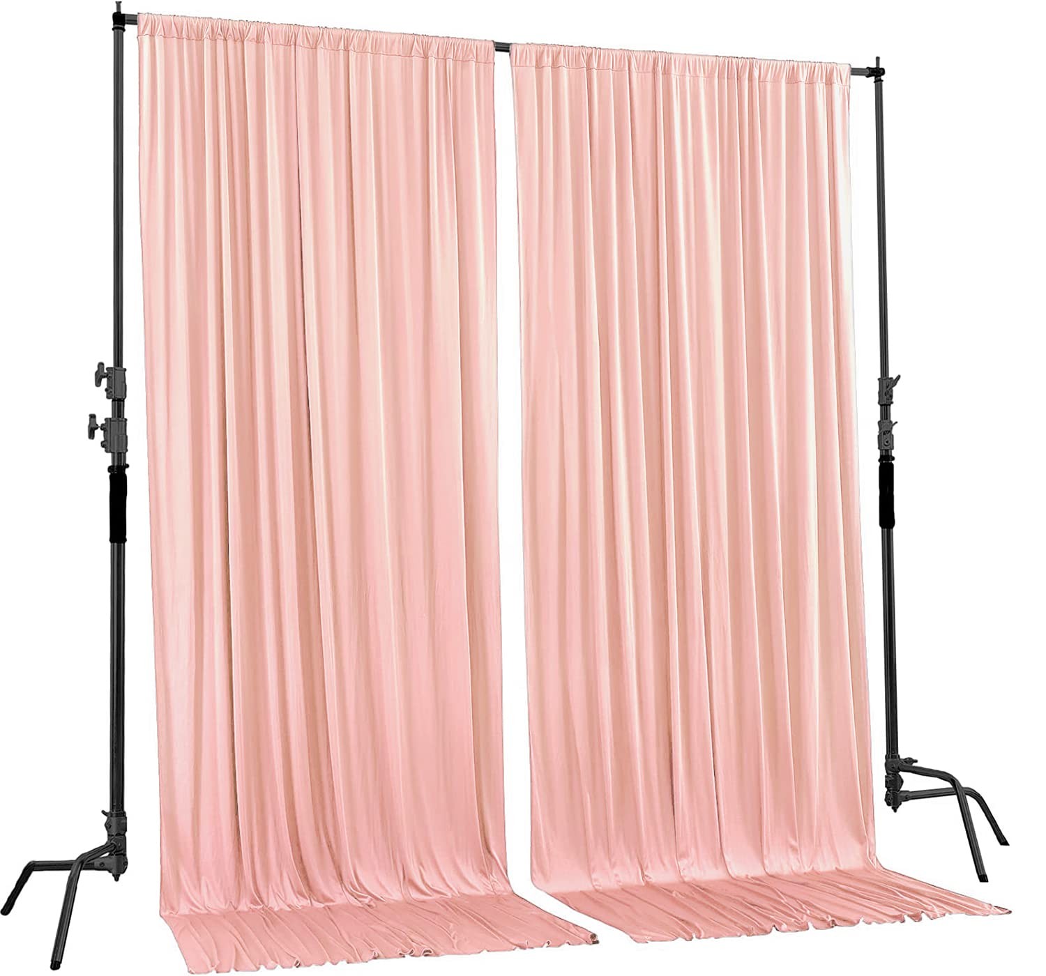 AK TRADING CO. 10 feet Wide x 12 feet Long IFR Polyester Backdrop Drapes Curt…
