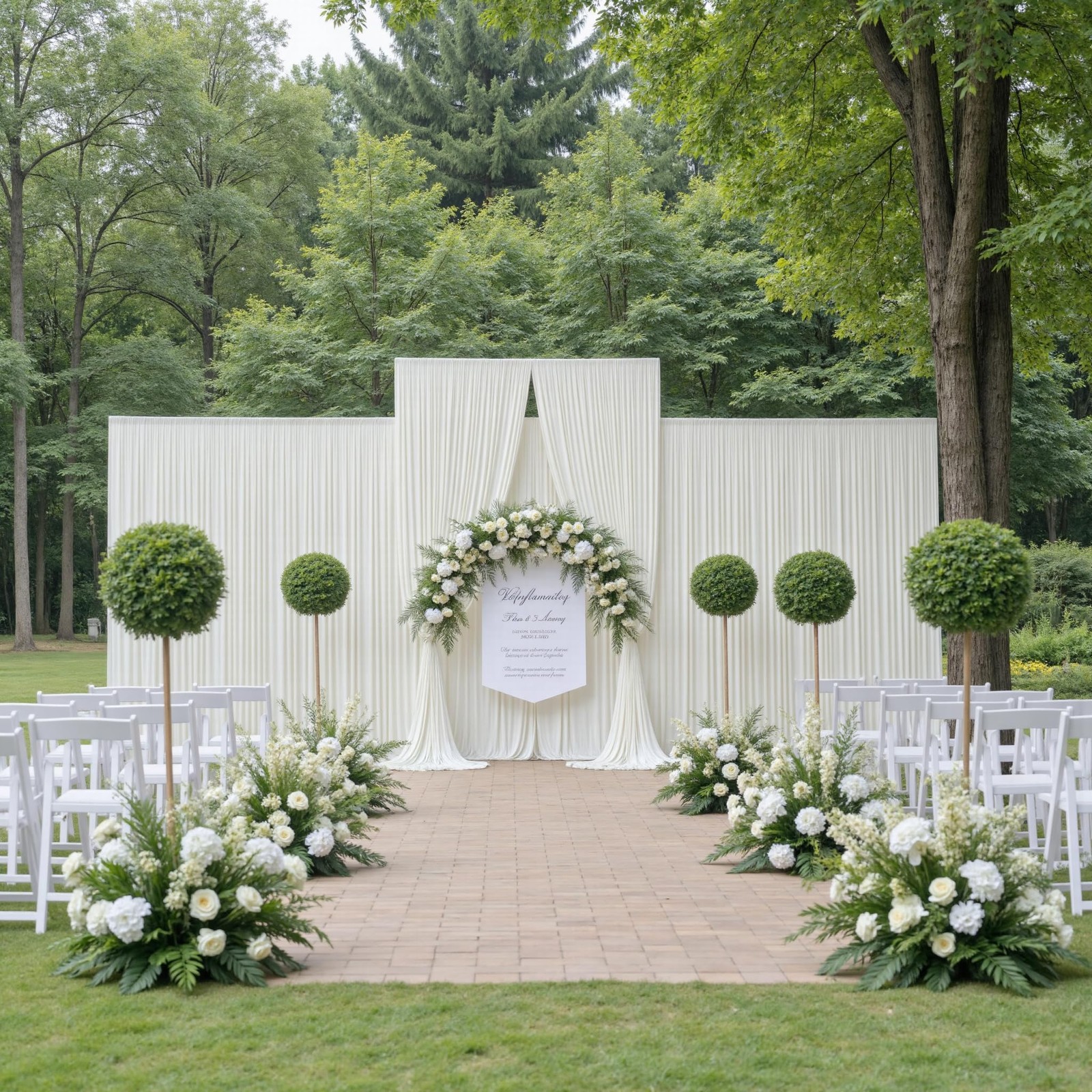 60ftx14FT Wrinkle Free Ivory Backdrop (W)5ft x (H)14ft (12 Panel),